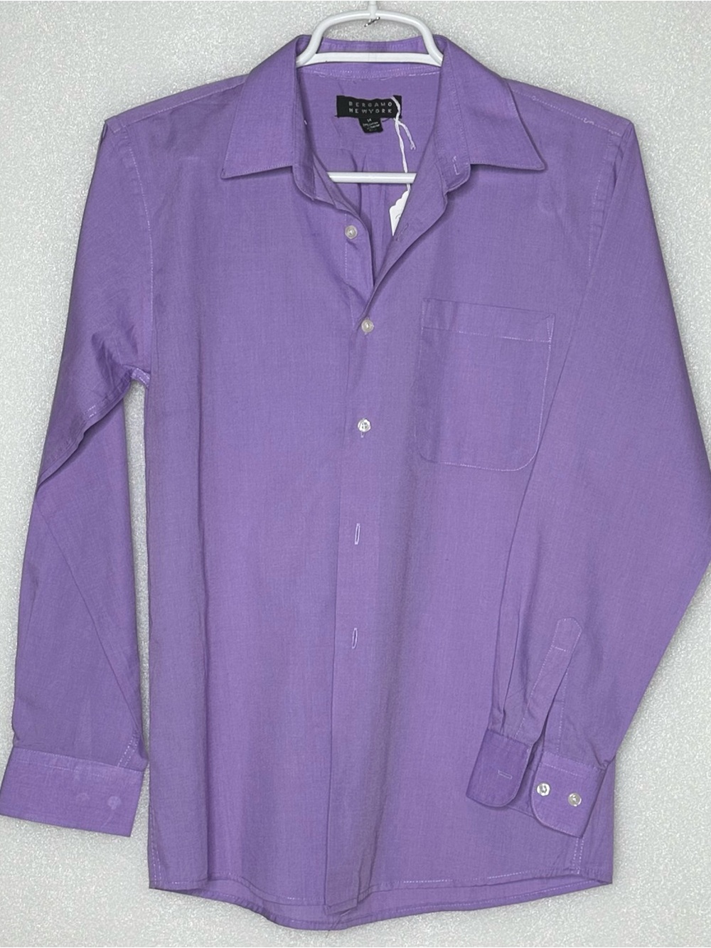 Bergamo NY Kid’s Lavender Button-Up Dress Shirt Sz 14
